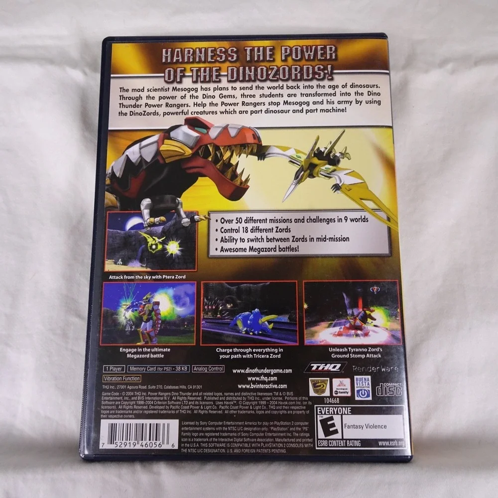 Power Rangers: Dino Thunder Play Station‎ 2. Game and manual.